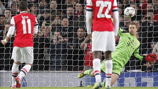 Mesut Ozil misses