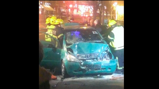 This vehicle was one of a number damaged during the incident (Pic: @FPallonetto) This vehicle was one of a number damaged during the incident (Pic: @FPallonetto)