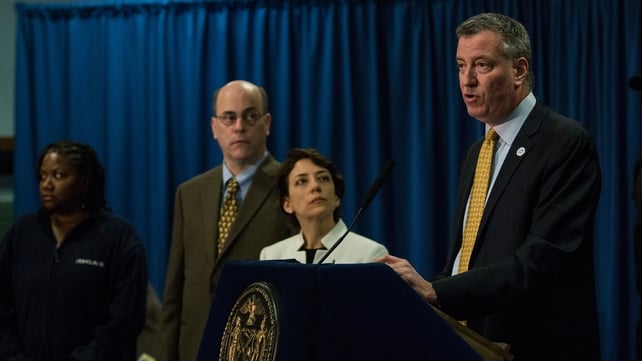 Mayor de Blasio launching his traffic safety plan at a press conference on Wednesday Mayor de Blasio launching his traffic safety plan at a press conference on Wednesday