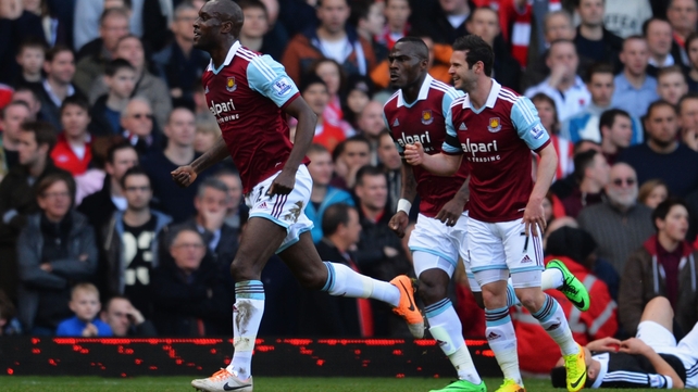 Carlton Cole celebrates his first goal