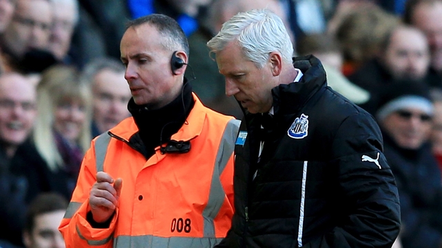 Alan Pardew was sent to the stands after his altercation with David Meyler