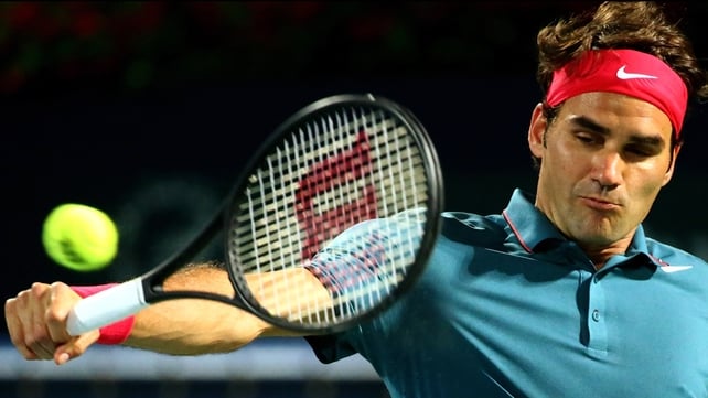 Roger Federer in action in the final
