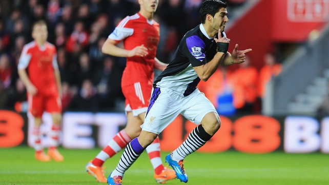 Luis Suarez opened the scoring for Liverpool