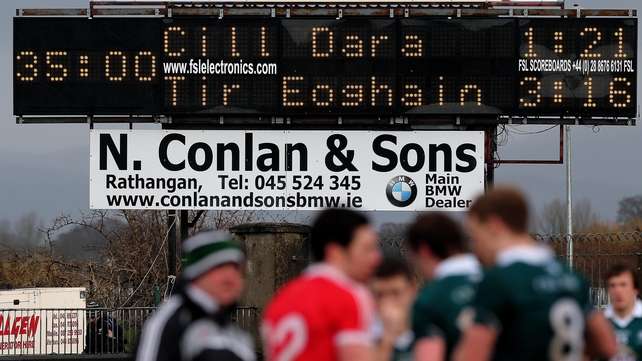 The scoreboard in Newbridge reveals a one-point win for Tyrone