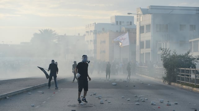 Police and protesters clash following the blast (Pic: EPA) Police and protesters clash following the blast (Pic: EPA)