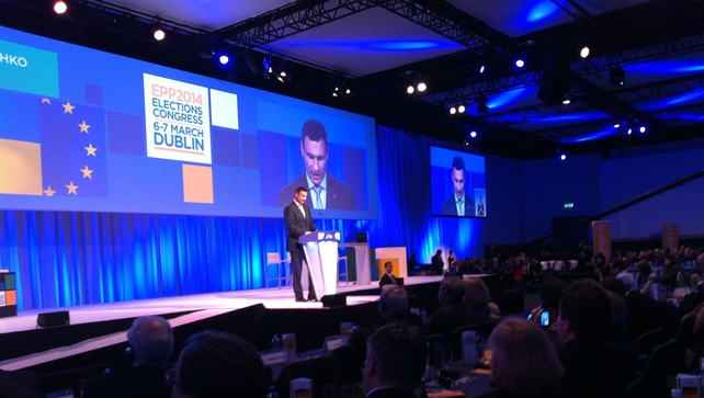 Vitaly Klitschko addressed the event yesterday Vitaly Klitschko addressed the event yesterday