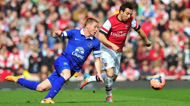 James McCarthy's slip proved costly as Arsenal opened up the scoring moments later