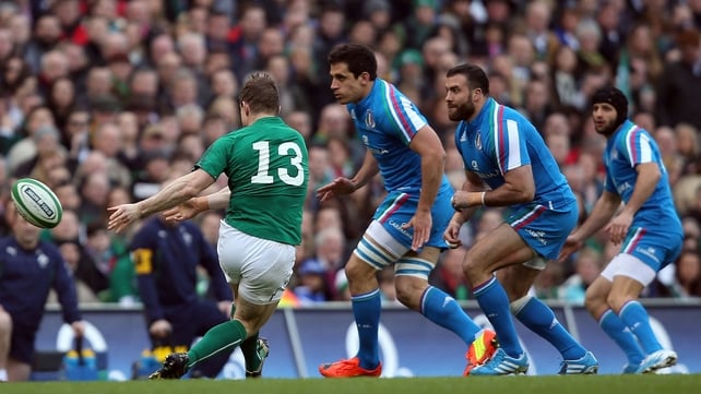 Brian O'Driscoll provided two assists en route to claiming the man-of-the-match award against Italy