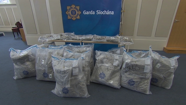 Gardaí say the haul was brought into Ireland by an organised criminal gang Gardaí say the haul was brought into Ireland by an organised criminal gang