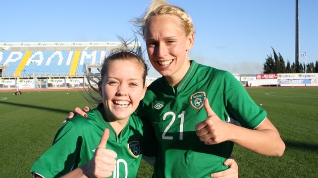 Denise O'Sullivan (L) and Stephanie Roche