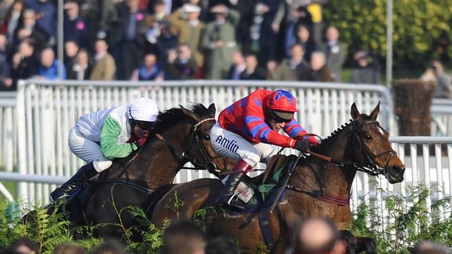 Balthazar King edged out Any Currency to win for a second time in the race