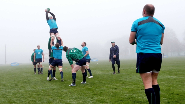 The Ireland team were put through their paces in the fog this morning