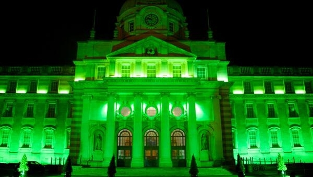 Government Buildings turned green to mark St Patrick's Day