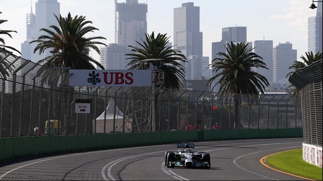 Lewis Hamilton in action at Albert Park