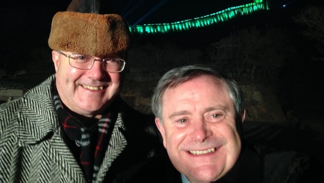 Ireland's Ambassador to China Paul Kavanagh with Minister for Public Expenditure and Reform Brendan Howlin