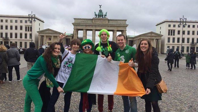 Ryan O'Shaughnessy sent in this image of a group of Irish living in Berlin