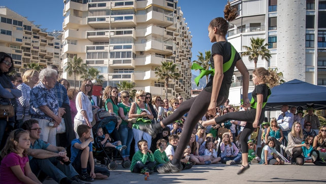 Russian and Spanish children performing an Irish dance routine at the St Patrick's Festival in Marbella (Pic: Thomas Jennings)