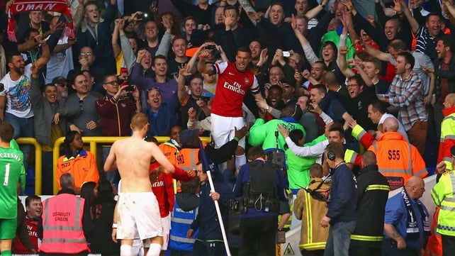 The result kept Arsenal's title ambitions alive but effectively ended Spurs' top-four ambitions