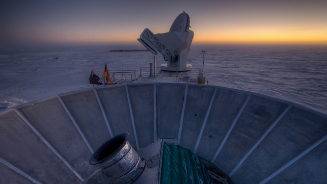 The BICEP2 and South Pole Telescope which were used to make the discovery The BICEP2 and South Pole Telescope which were used to make the discovery