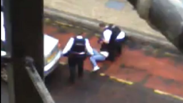 The footage was recorded on St Patrick's Day The footage was recorded on St Patrick's Day