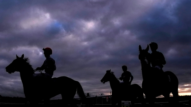 Jockeys at Lingfield at the end of a day's racing