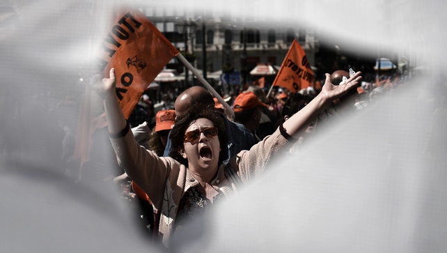 The Greek bailout agreement comes as civil servants stage a two-day strike in Athens The Greek bailout agreement comes as civil servants stage a two-day strike in Athens