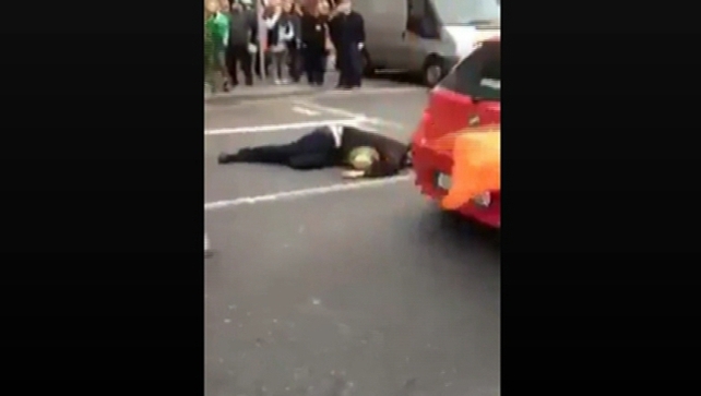 Footage of the incident was widely posted on social media Footage of the incident was widely posted on social media
