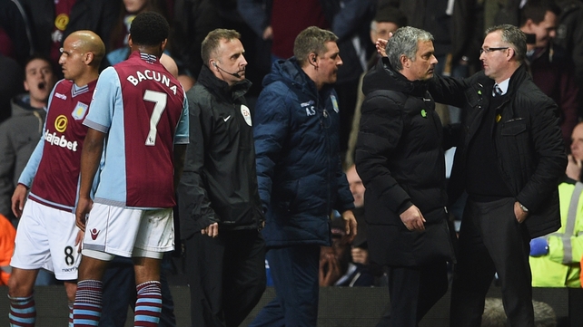 Jose Mourinho was sent from the touchline in the final moments