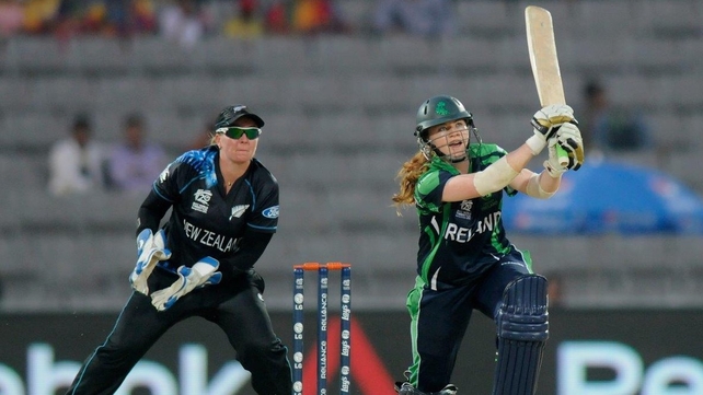 Melissa Scott Hayward batting for Ireland, via Getty Images