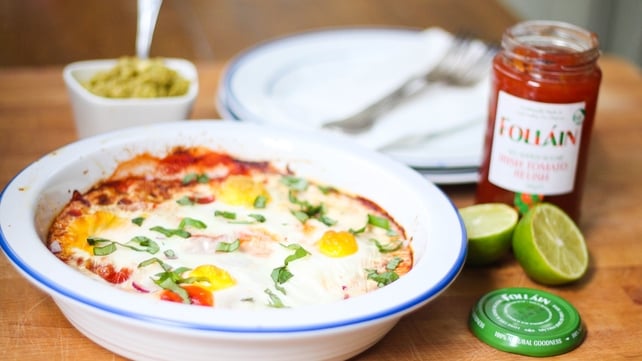 Snazzy brekkie-in-bed: Mexican eggs, tomato relish Snazzy brekkie-in-bed: Mexican eggs, tomato relish