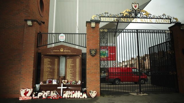 The Hillsborough memorial at Anfield Stadium in Liverpool The Hillsborough memorial at Anfield Stadium in Liverpool