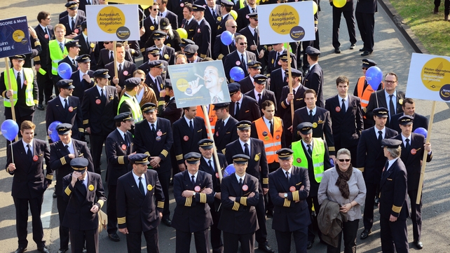 The pilots are striking over a long-running pay dispute The pilots are striking over a long-running pay dispute