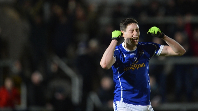 Cavan's Michael Argue celebrates at the final whistle