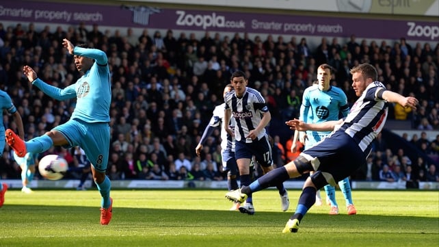 Chris Brunt puts West Brom 2-0 up after only four minutes