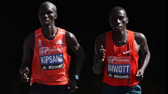 Wilson Kipsang and Stanley Biwott claimed a Kenyan one-two at the London Marathon