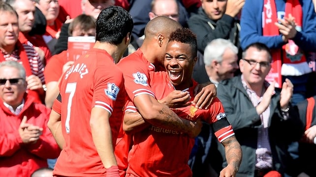 Raheem Sterling opened the scoring for Liverpool