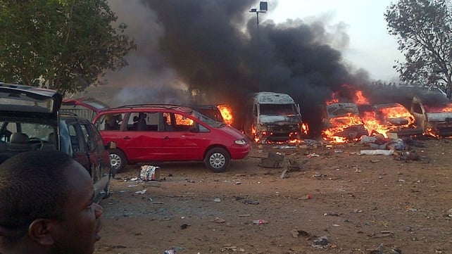 The cause of the explosions at the Nyanya Bus Park was not immediately clear The cause of the explosions at the Nyanya Bus Park was not immediately clear