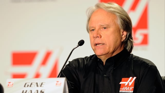 Gene Haas speaking at the Concord Convention Center earlier today