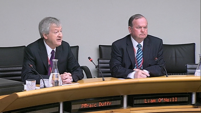 GAA Director General Páraic Duffy and GAA President Liam O'Neill faced questions over the latest television deal GAA Director General Páraic Duffy and GAA President Liam O'Neill faced questions over the latest television deal
