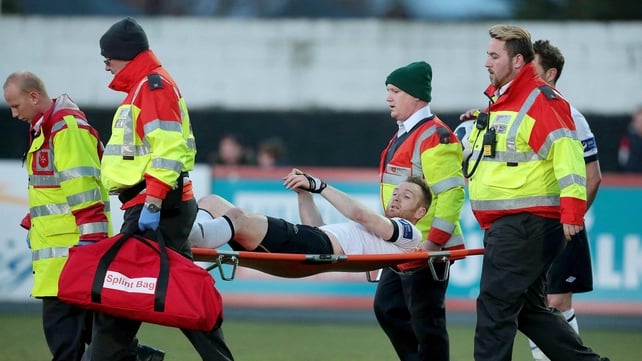 Stephen O'Donnell was stretchered off last night at Oriel Park