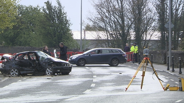 Car collided with a wall on Birr road at around 1.55am. Car collided with a wall on Birr road at around 1.55am.