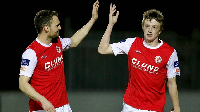 Man of the moment Chris Forrester (right) will be looking to maintain his and his side's form as Saints take on pointless Athlone Town