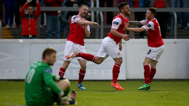 James Chambers celebrates his goal