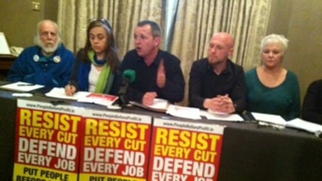 Richard Boyd Barrett (centre) said the elections will see the largest number of left-wing candidates in the history of the State Richard Boyd Barrett (centre) said the elections will see the largest number of left-wing candidates in the history of the State