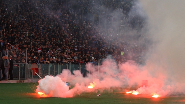 Coppa Italia final had kick off delayed due to crowd unrest