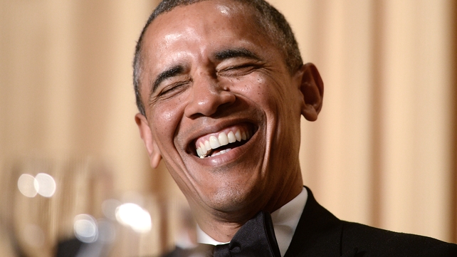 Barack Obama joked, saying: 'Of course we rolled out HealthCare.gov. That could have gone better' Barack Obama joked, saying: 'Of course we rolled out HealthCare.gov. That could have gone better'
