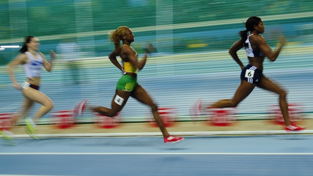 Dominique Blake (c) can't return to the sport until January 2017