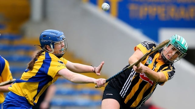 Kilkenny's Miram Walsh and Maire McGrath of Clare