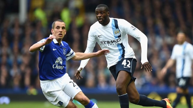 Yaya Toure was forced off against Everton
