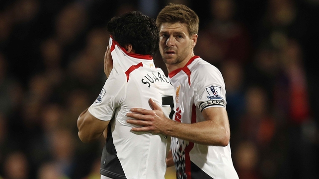 Luis Suarez was in tears after full-time at Selhurst Park